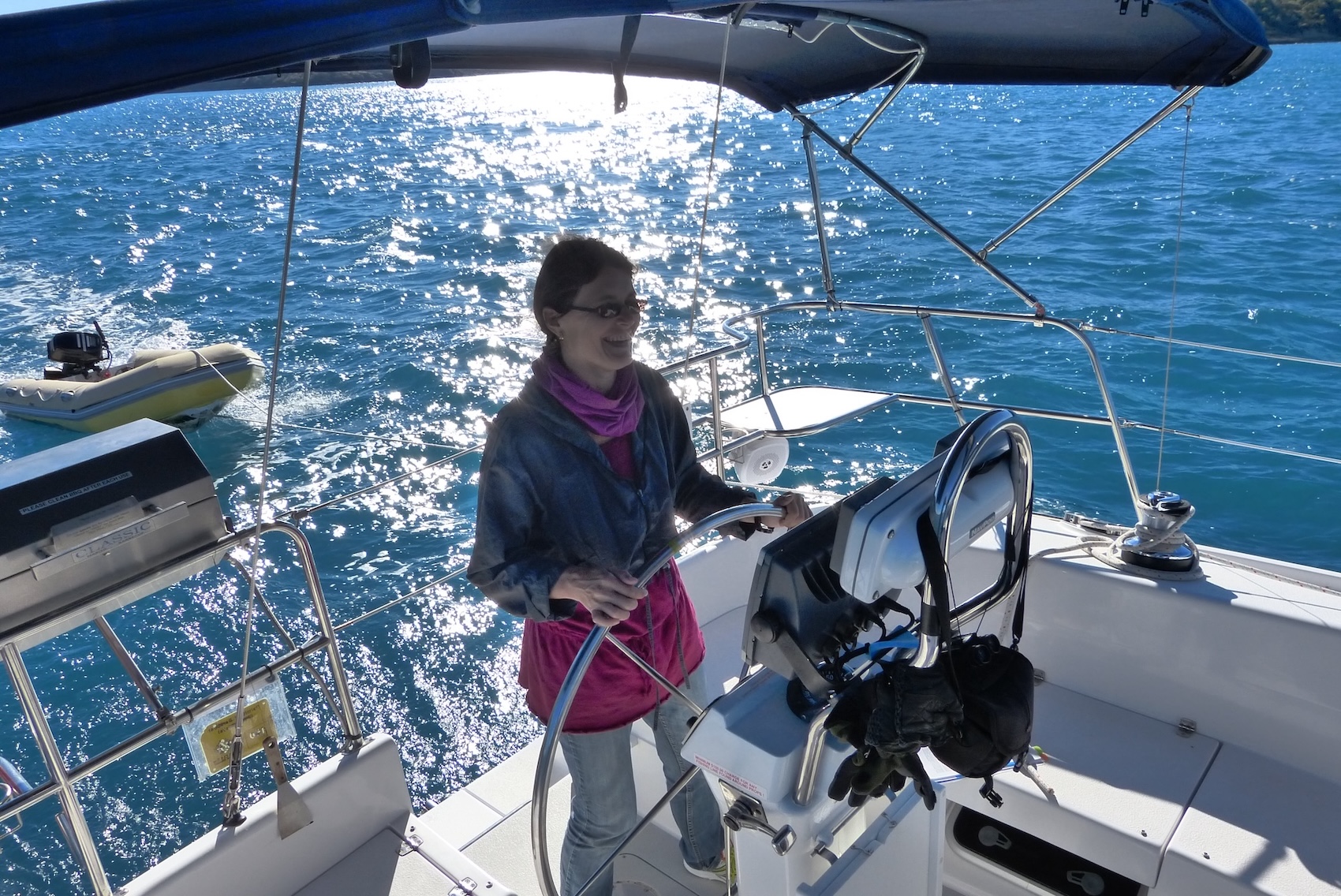 Ines am Steuer von Zigzag